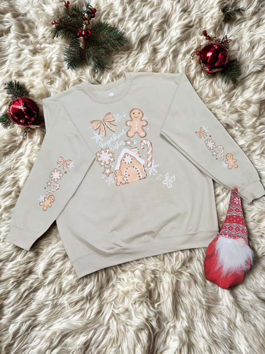 “Gingerbread Wishes” Christmas Sweater – Cute Holiday Design