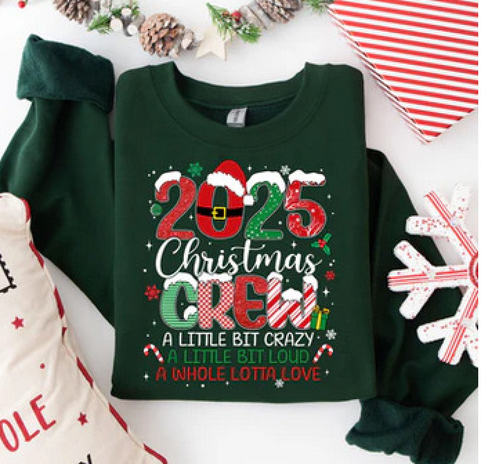"2025 Christmas Crew" Holiday Sweater