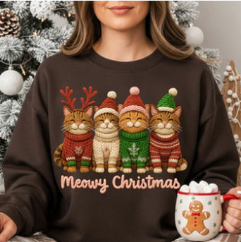 Meowy Christmas Cat Sweater