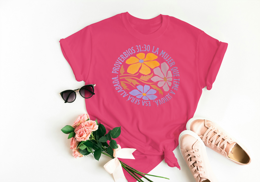 Short sleeve T shirt "Proverbios 31:30"